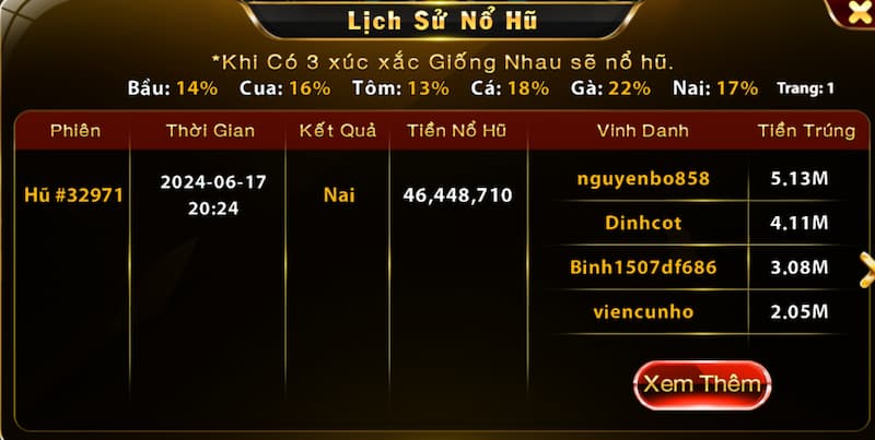 Bầu cua HitClub: Kinh nghiệm chơi chuyên nghiệp nhất 6 Ghi nhớ, theo dõi lịch sử nổ hũ